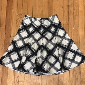 Silk BANANA REPUBLIC plaid print skirt